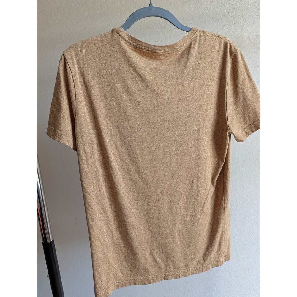 Banana Republic Soft Wash Mens Small Heathered Tan Short Sleeve Crewneck T-Shirt